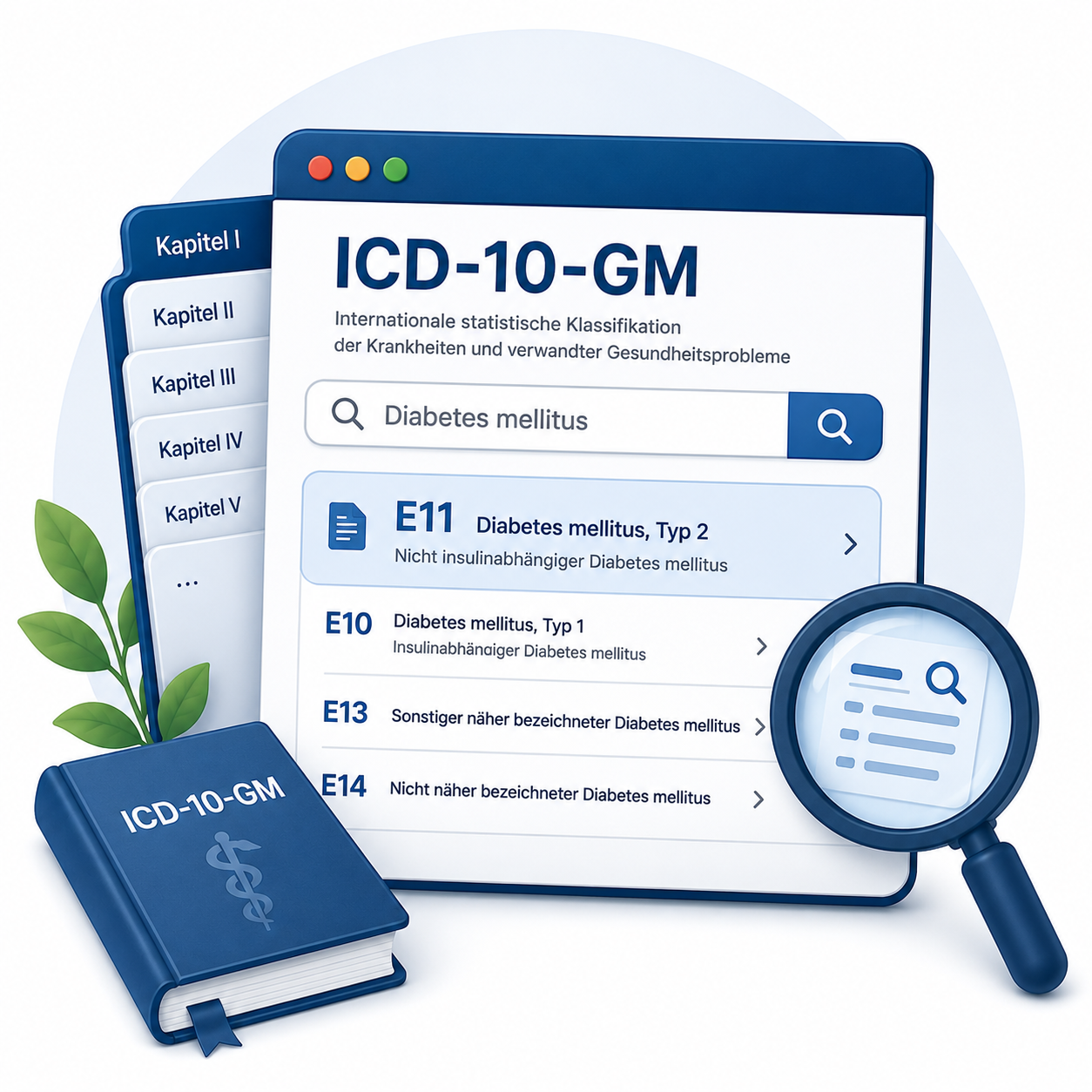 Illustration ICD-10-GM Suche